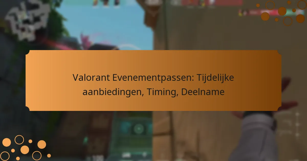 Valorant Evenementpassen: Tijdelijke aanbiedingen, Timing, Deelname